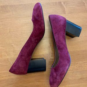 Adrienne Vittadini Maroon Paten leather heels